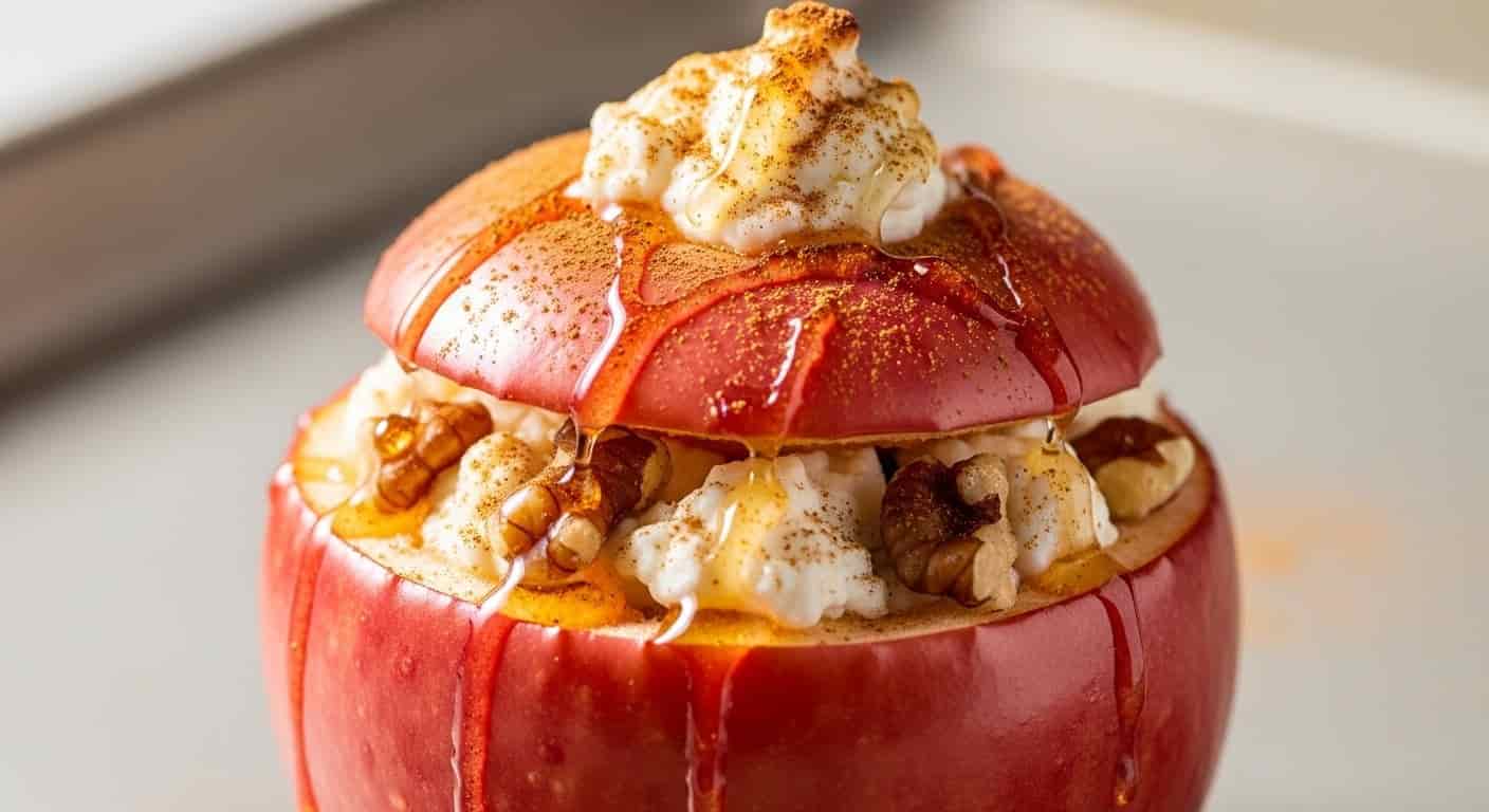 Pečená jablka s proteinovou náplní: Sladká odměna bez výčitek