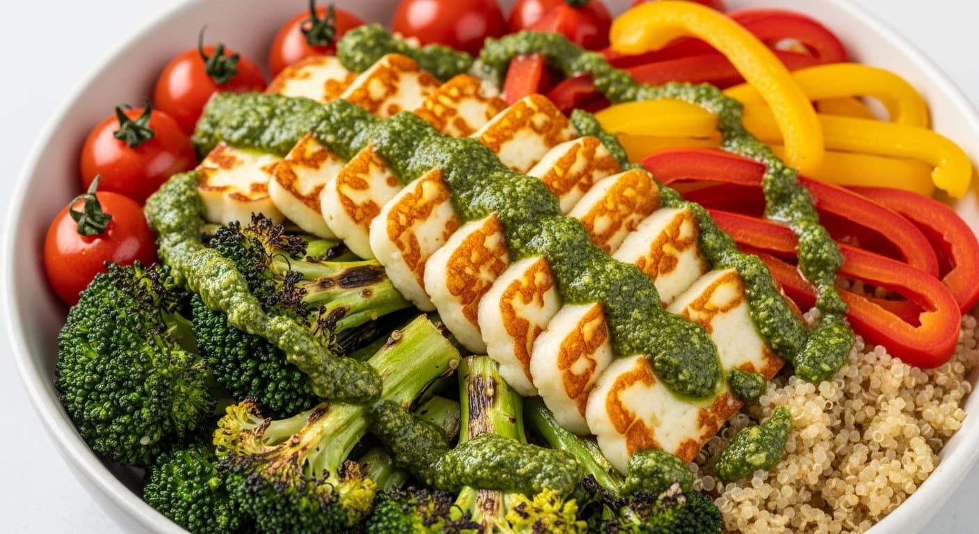 Fitness Gurmán: Halloumi Power Bowl – Sytost, Energie a Chuť v Jednom!