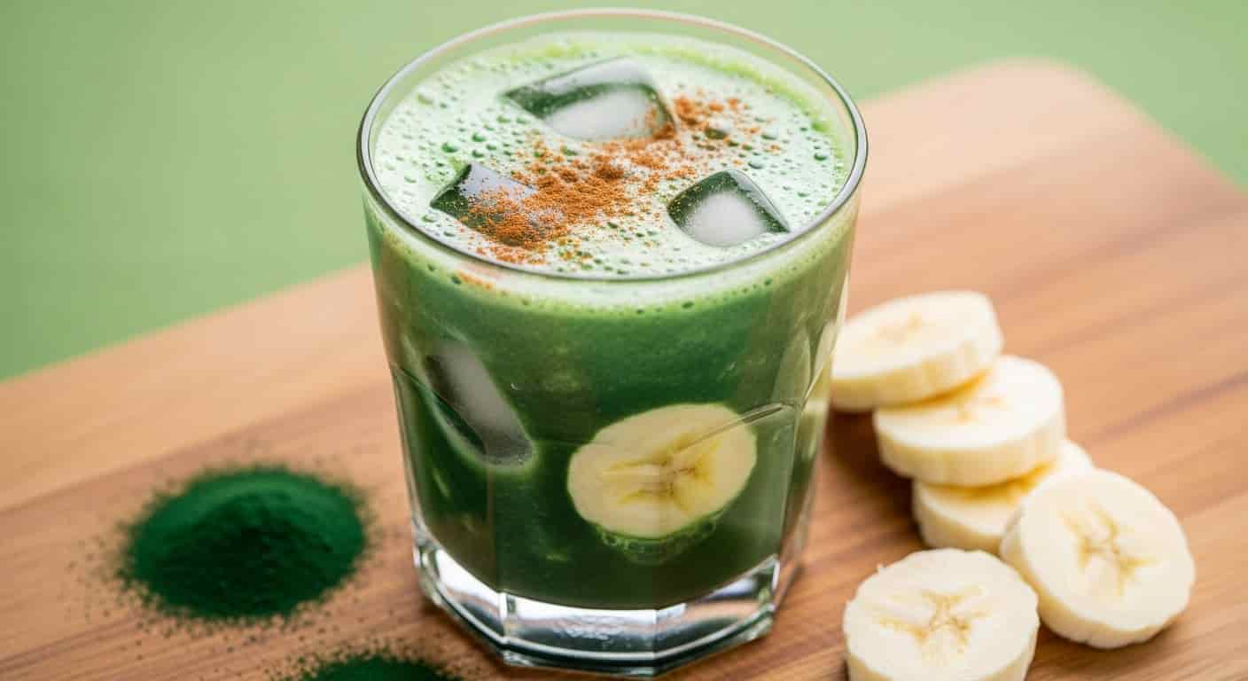 Body image for Chtěli jste víc energie bez námahy? Tento vesmírný smoothie s banánem a spirulinou vás nabije vitalitou za pár minut