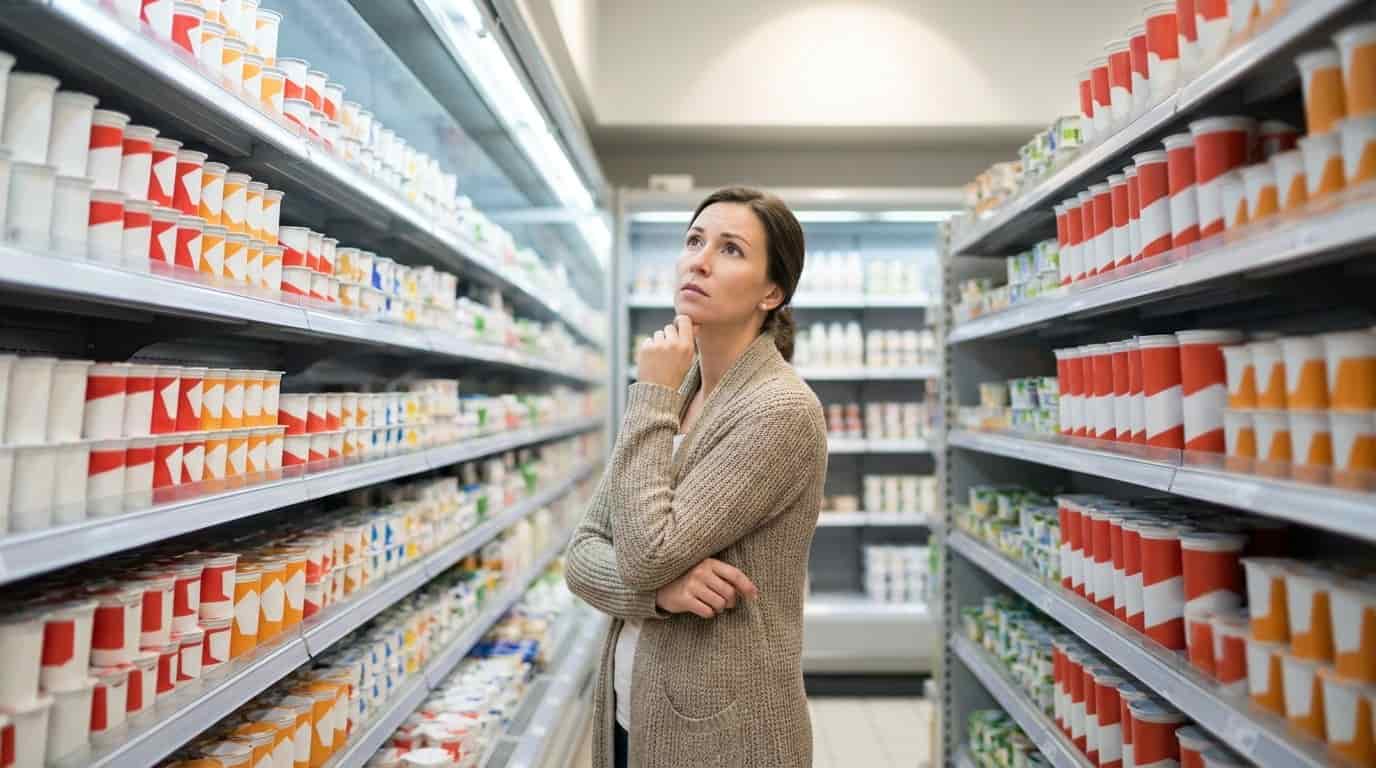 Dříve stačily dva druhy jogurtu a svět byl v pořádku. Dnes nás tento moderní luxus nenápadně dohání k šílenství.