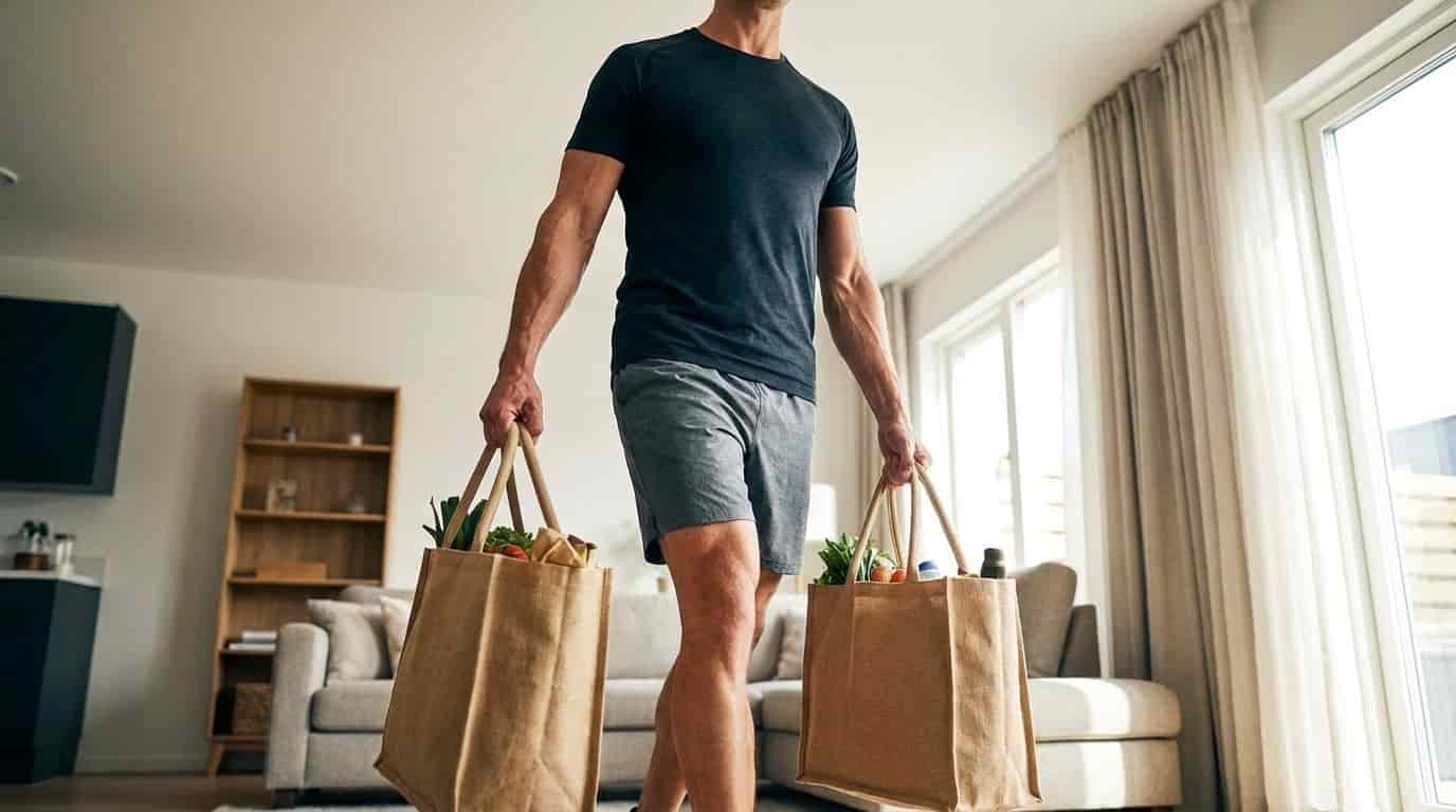 Body image for Dvě plné nákupní tašky stačí. Tento jednoduchý zvyk vám zpevní střed těla lépe než stovky sed-lehů