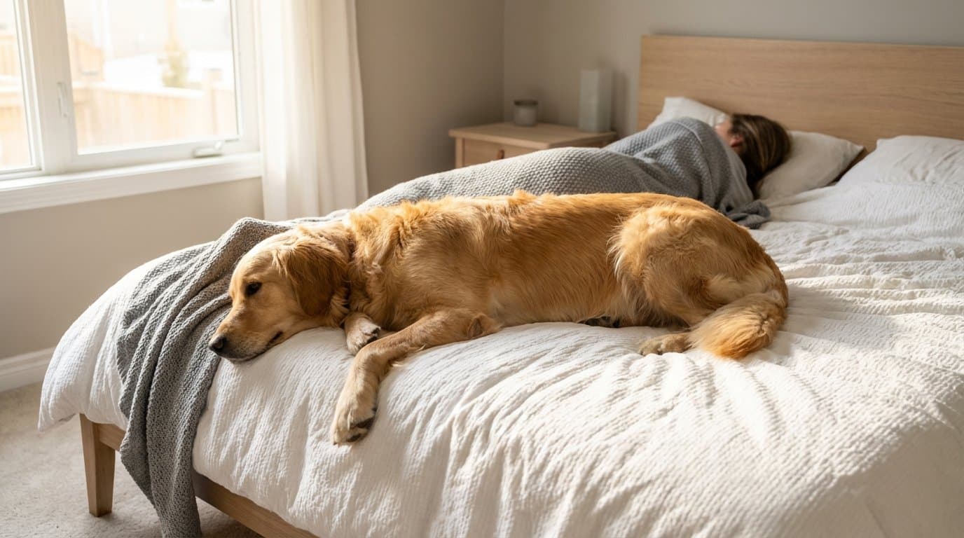 Hřejivé teplo psího kožichu má svou temnou stránku. Co se skutečně děje s vaším tělem, když sdílíte peřinu
