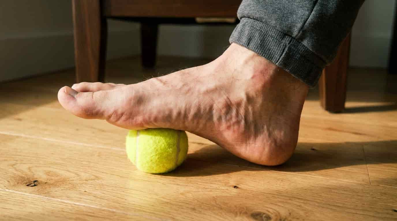 Body image for Pekelná bolest při prvním ranním kroku má překvapivě levné řešení. Obyčejný žlutý míček vás postaví na nohy dřív, než dovaří káva