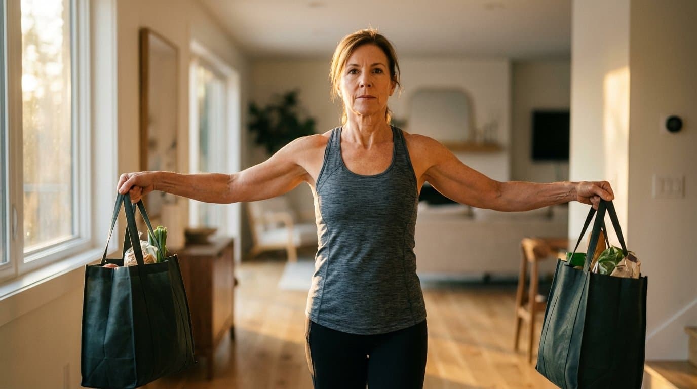 Proč nám tašky s nákupem padají z rukou? Tento jednoduchý pohyb vám vrátí sílu, kterou jste měli ve dvaceti