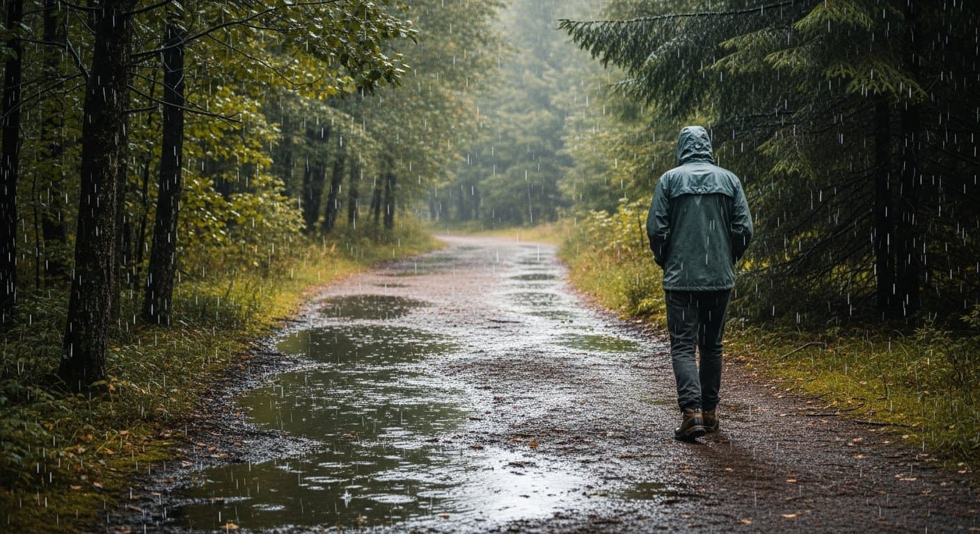 Proč procházky v dešti přinášejí hluboký duševní klid: Objevte přírodní lék na stres