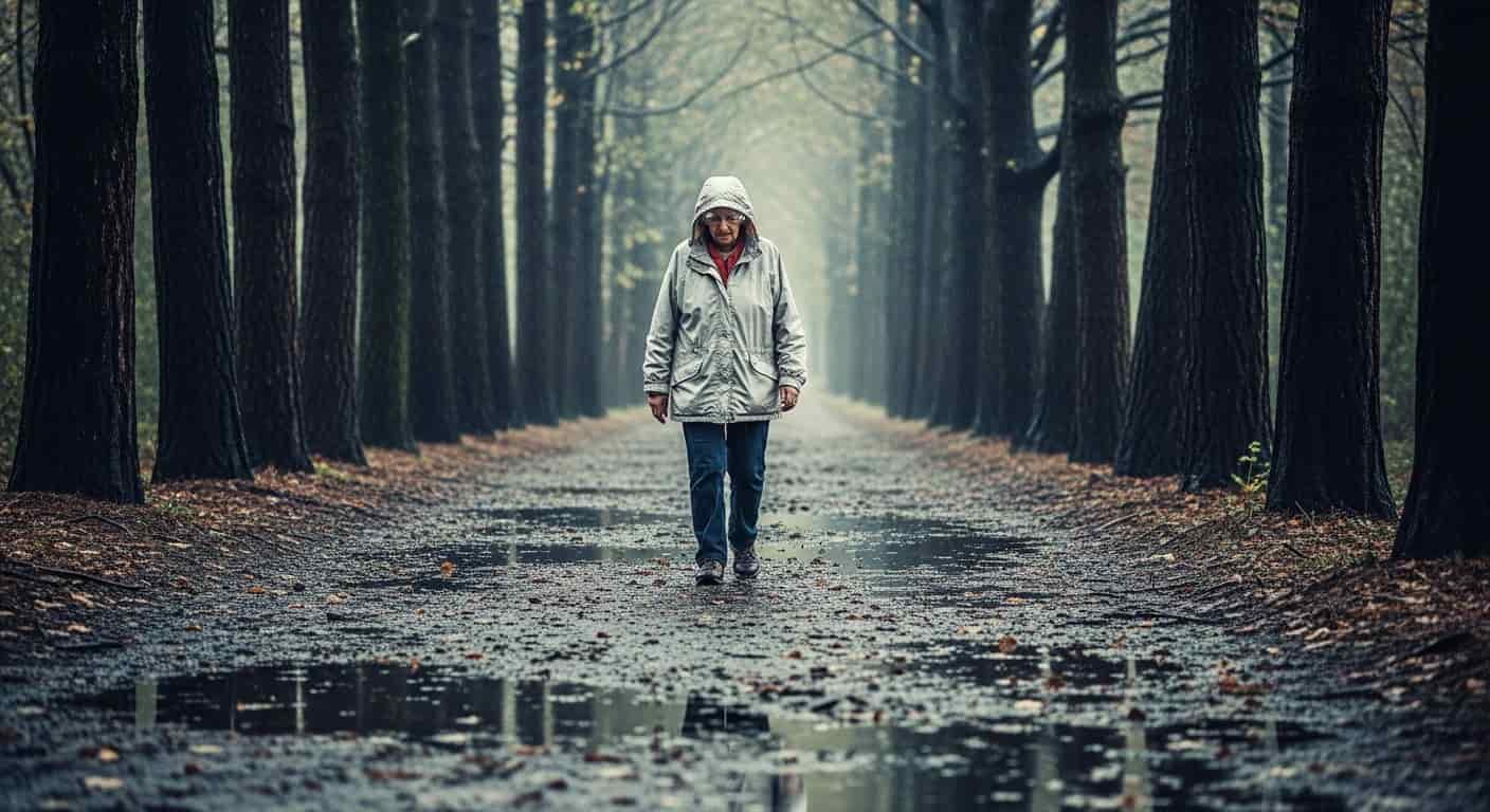 Body image for Proč procházky v dešti přinášejí hluboký duševní klid: Objevte přírodní lék na stres