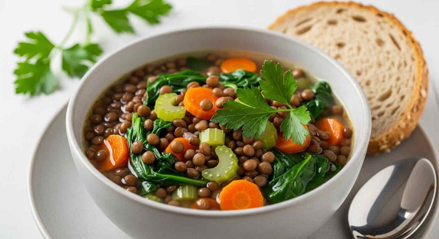 Srdeční záležitost na lžíci: Vydatná čočková polévka pro silné tělo a bystrou mysl