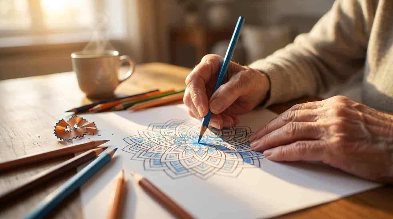 Stačilo 20 minut s pastelkami a úzkost zmizela. Proč je tento "dětský" rituál pro seniory účinnější než drahé terapie