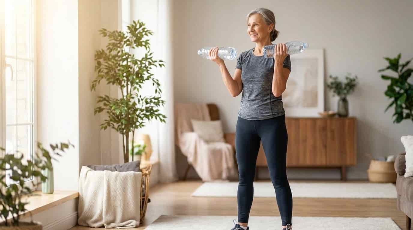 Stačilo vzít do ruky dvě láhve minerálky a ochablé svaly se začaly zpevňovat. Levný trik, který funguje v každém věku