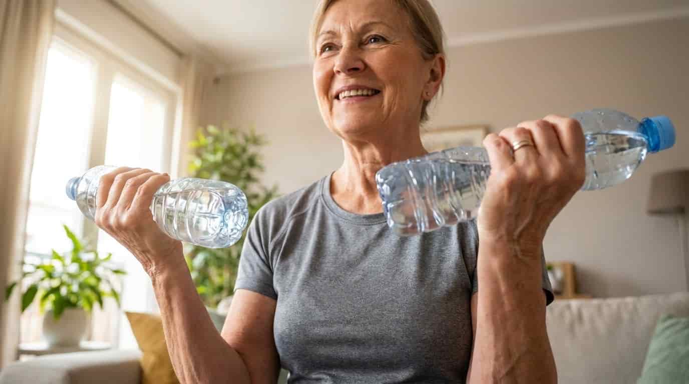 Body image for Stačilo vzít do ruky dvě láhve minerálky a ochablé svaly se začaly zpevňovat. Levný trik, který funguje v každém věku