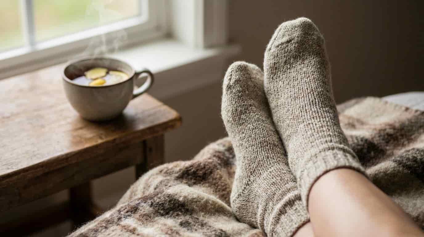 Body image for Studené nohy fungují jako dálkový ovladač pro rýmu. Kdo si je neohlídá, tomu nepomůže ani vitamín C