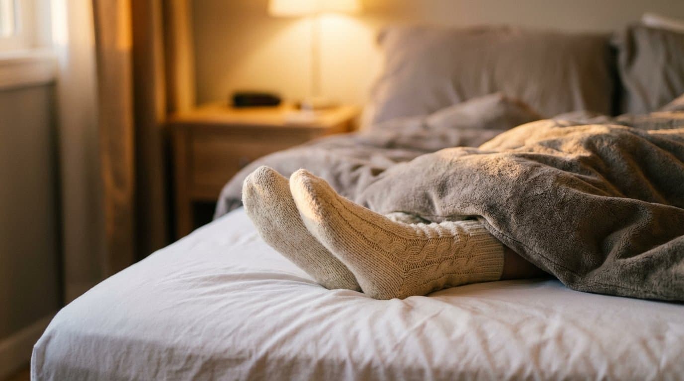 Studené nohy jako skrytý nepřítel noci. Obyčejné ponožky v posteli dokáží vyřešit letité potíže s usínáním