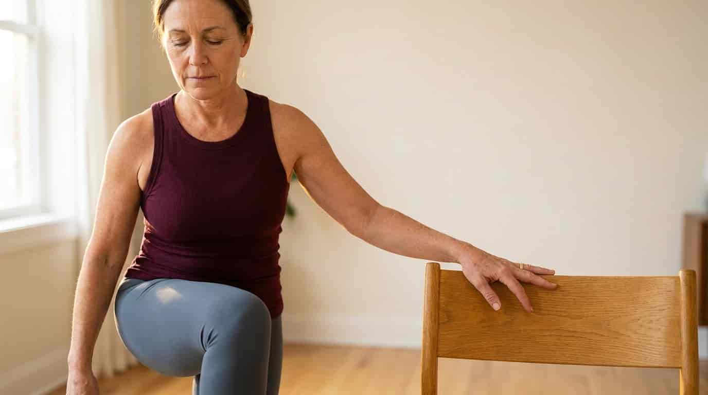 Body image for Tento cvik dělaly už naše babičky. Dnes by z balancování v naprosté tmě moderní fitness trenéři omdleli
