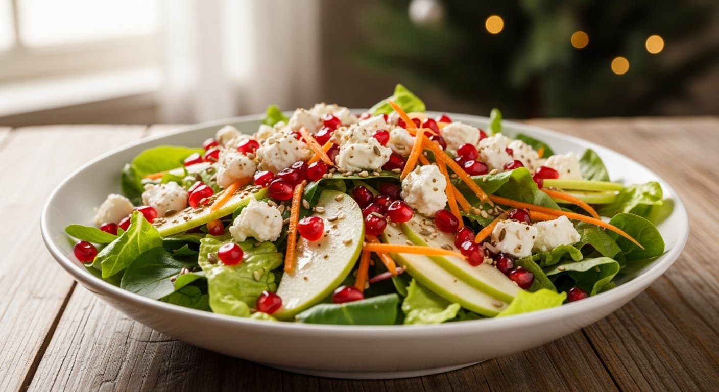 Vánoční salát s granátovým jablkem a pestřecem: Imunitní štít pro chladné dny za pár korun