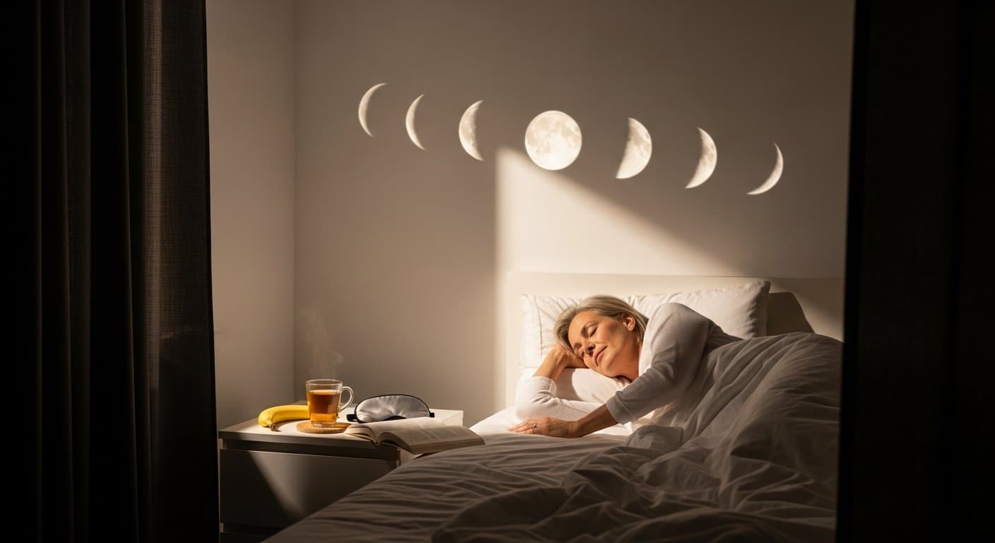 Věděli jste, že měsíční fáze ovlivňují váš spánek po čtyřicítce? Objevte 5 praktických tipů pro harmonii