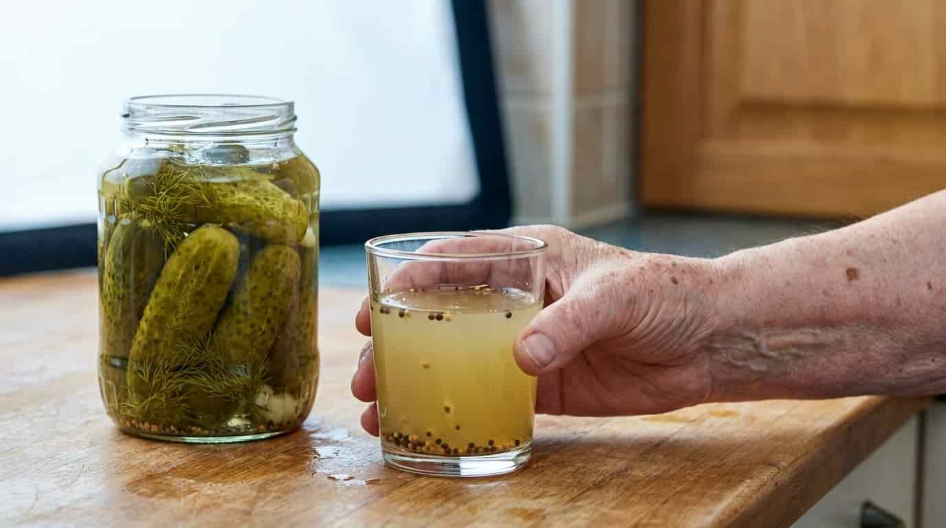 Body image for Většina z nás to vylévá do dřezu. Přitom pár loků této tekutiny zastaví křeče rychleji než pilulky