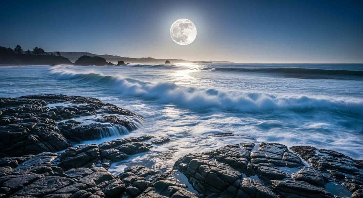 Vlny oceánu v rytmu Měsíce: Proč příliv mění váš spánek a nabíjí energii