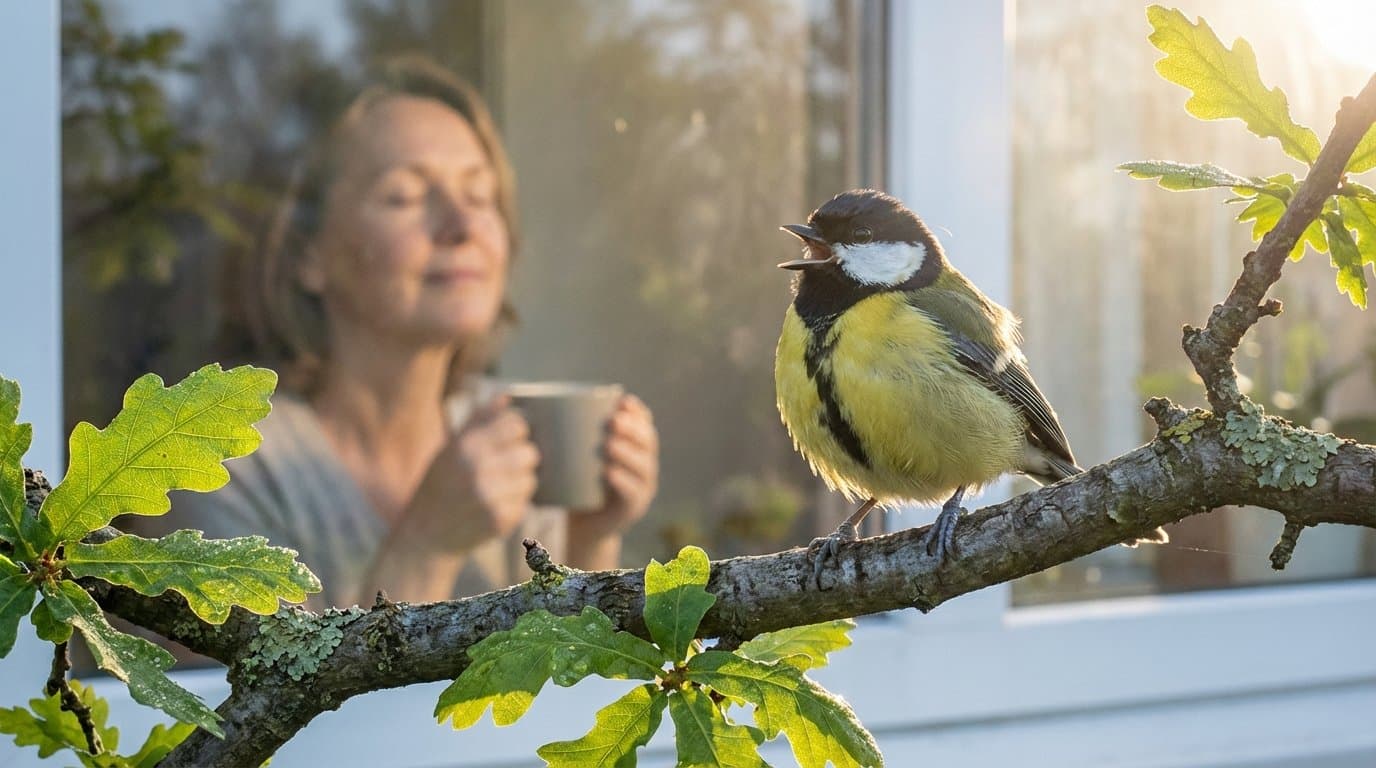 Všimli jste si někdy toho bezplatného ranního koncertu za oknem? Odborníci zjistili, jak tento zvuk bleskově snižuje krevní tlak a odplavuje stres