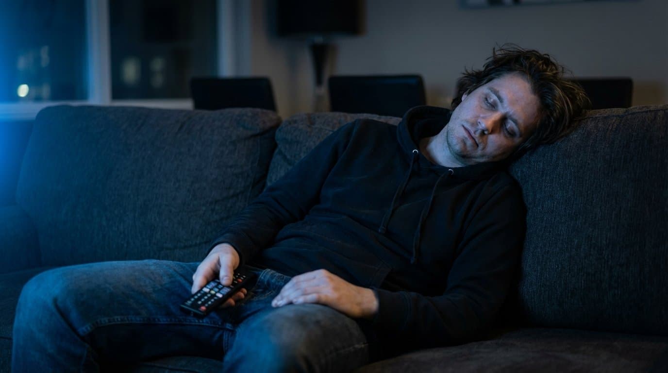 Vypněte ji, i když se vám klíží oči. Zvyk, který považujeme za nevinný relax, nám nenápadně krade zdraví